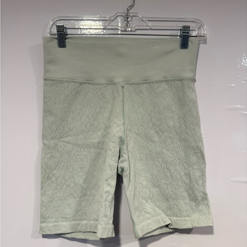Light blue floral aerie offline biker shorts